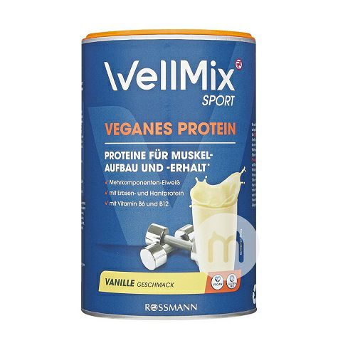 Wellmix (Deutschland) Wellmix Proteinpulver (Vanille Geschmack) 300g (Übersee Original)